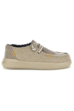 Mocassini beige con lacci U.s. golf club S2694US4636
