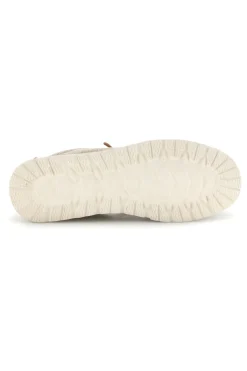 Mocassini beige in tessuto con lacci Ferre FU330