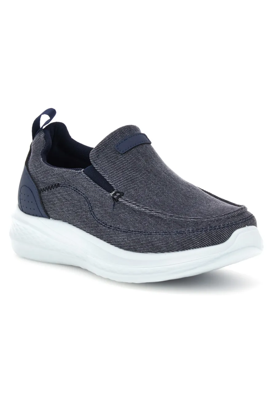 Mocassini blu in tessuto leggero Jerpoint PK6130C