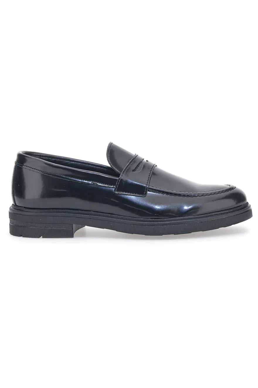 Mocassini Claremorris 204 Nere Vera Pelle