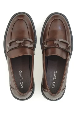Mocassini Con Tacco Mio Tempo 370 Marroni