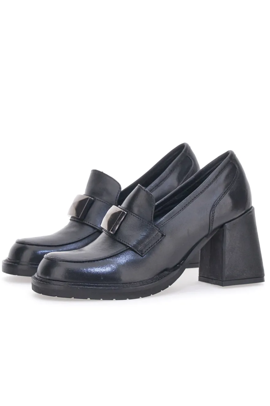 Mocassini con Tacco Pittarello Glam 7012 Neri