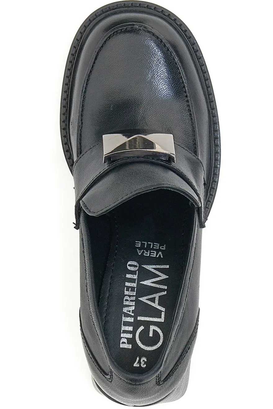 Mocassini con Tacco Pittarello Glam 7012 Neri