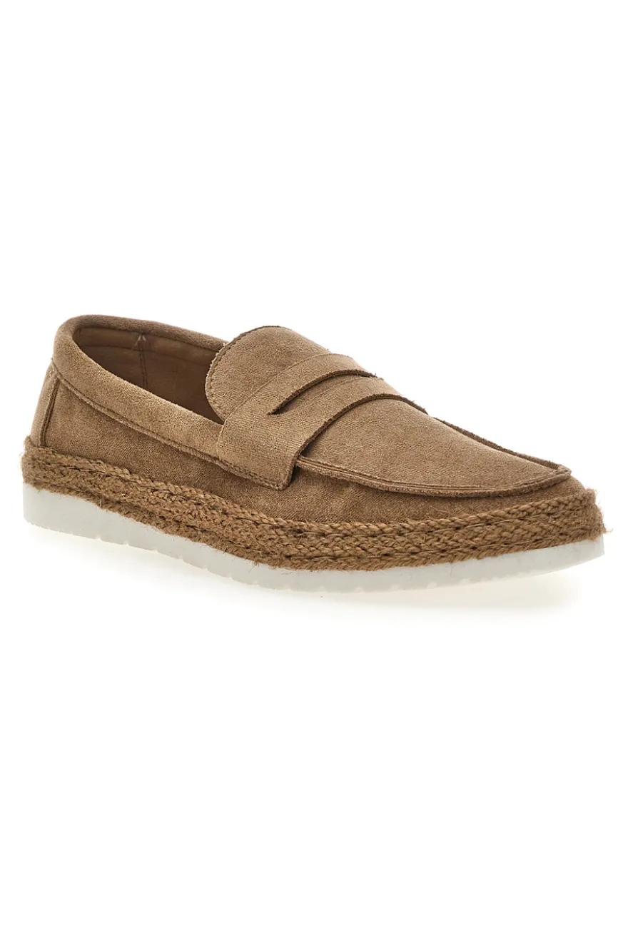 Mocassini Khaki con Dettaglio in Corda MAX DILLAN IY80013