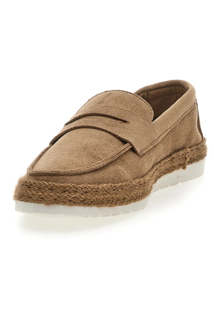Mocassini Khaki con Dettaglio in Corda MAX DILLAN IY80013