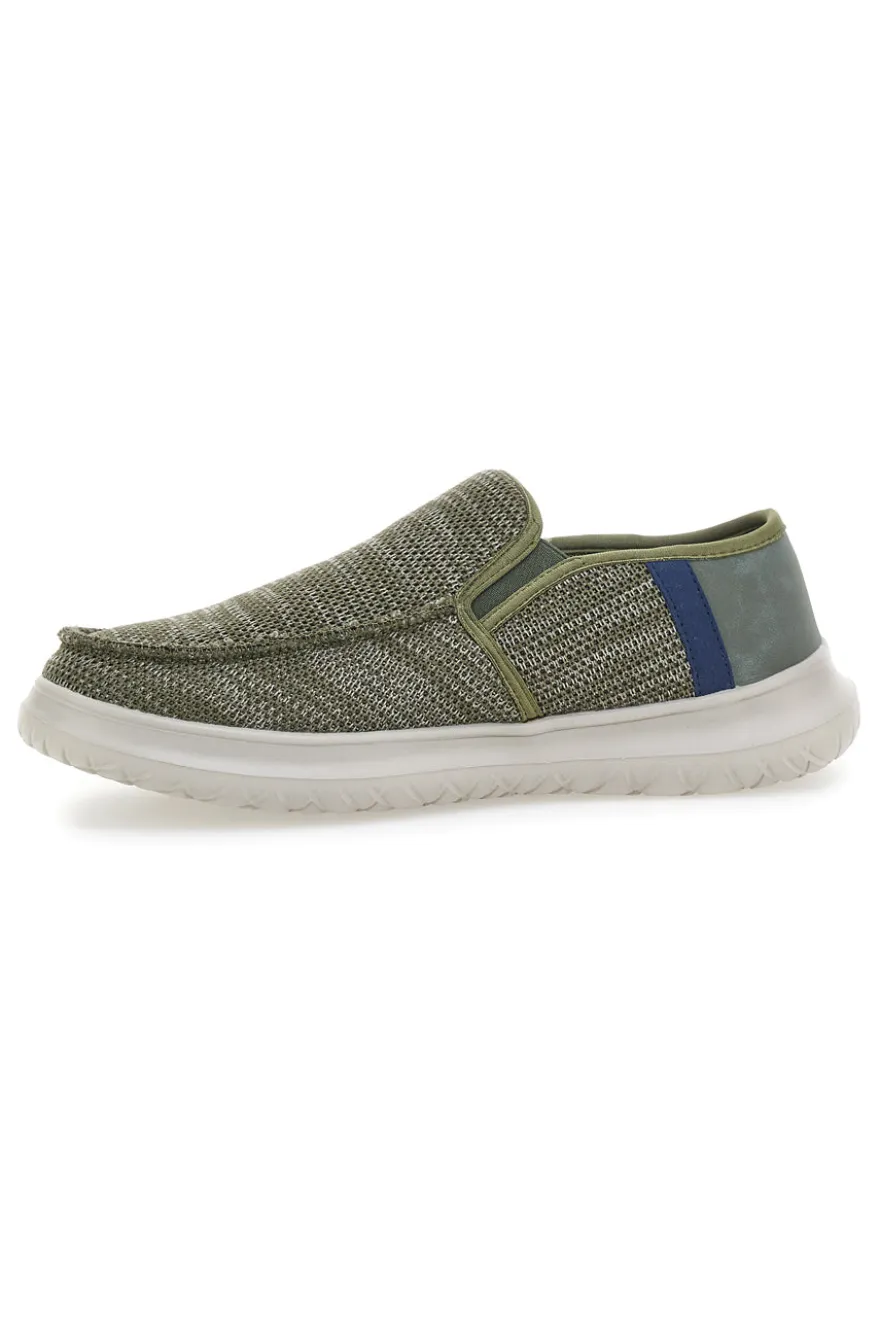 Mocassini Khaki con Tomaia in Mesh ROUTE 66 RO51802