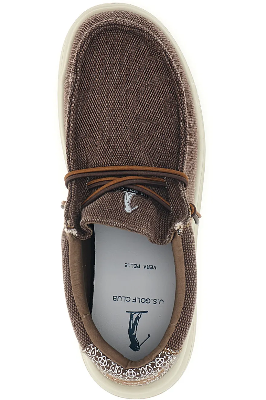 Mocassini marroni con lacci U.s. golf club S2694US4557