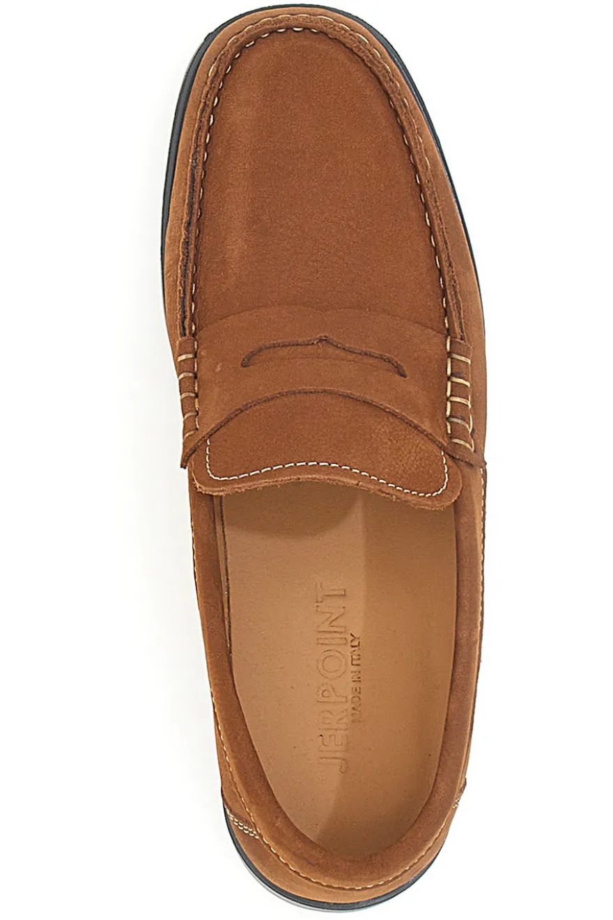 Mocassini Marroni In Vera Pelle Made In Italy Jerpoint 102