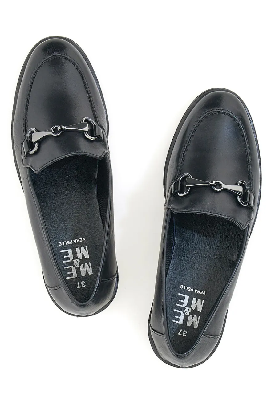 Mocassini Me & Me 15562 Nero Vera Pelle