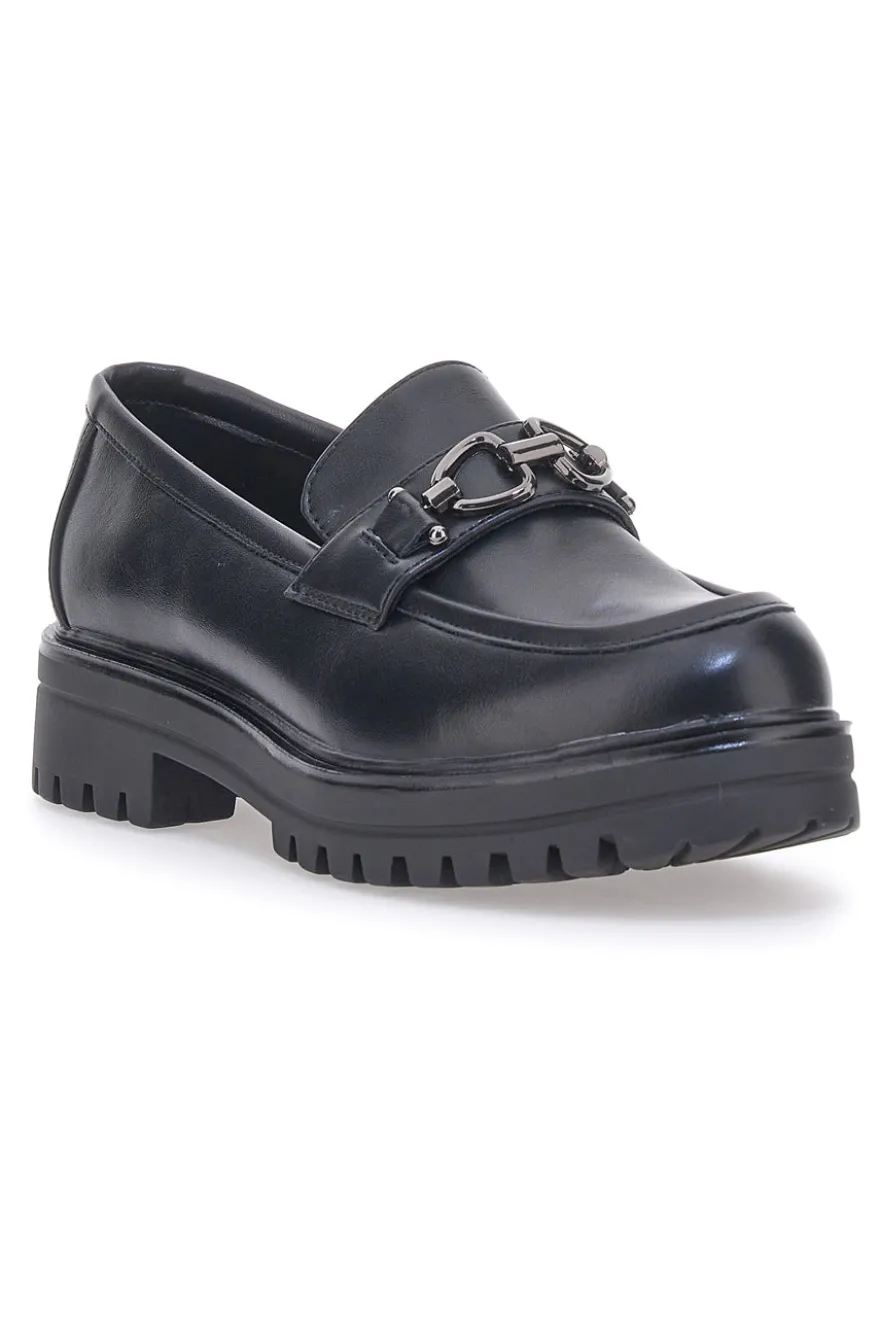 Mocassini Neri Con Platform Cafe' Cost 695151