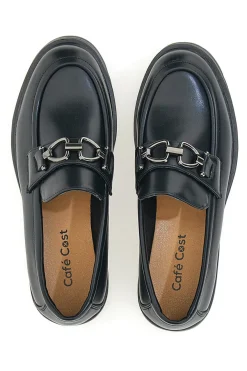 Mocassini Neri Con Platform Cafe' Cost 695151