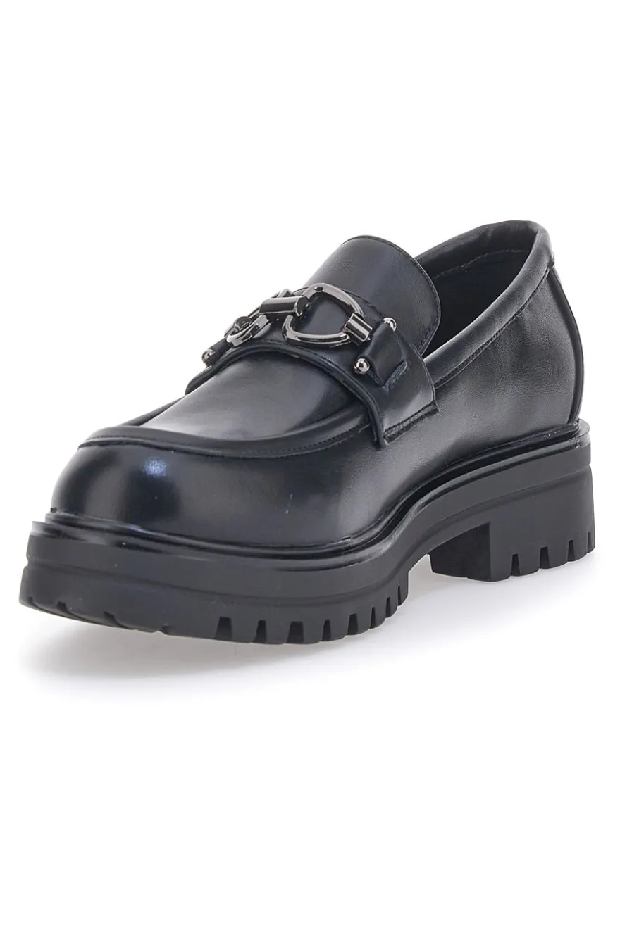 Mocassini Neri Con Platform Cafe' Cost 695151