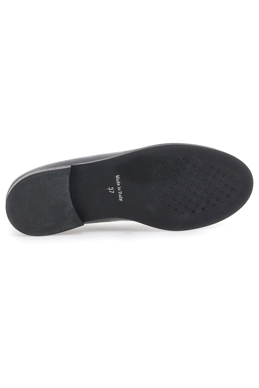 Mocassini neri effetto vernice slip-on Pittarello glam 3659