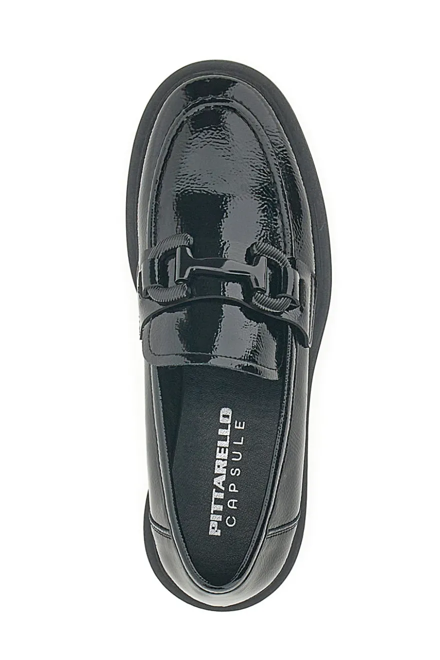 Mocassini neri in vernice PITTARELLO CAPSULE 24175001