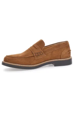 Mocassini Tabacco con Tomaia in Pelle Made in Italy PITTARELLO 8027