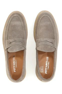 Mocassini Taupe In Pelle Scamosciata Pittarello 115