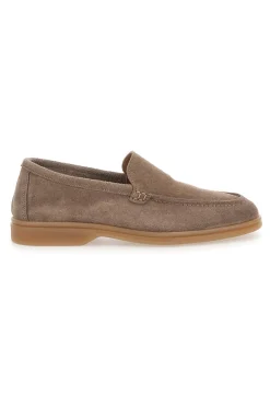 Mocassini Tortora con Tomaia in Suede Vera Pelle PTR 2070