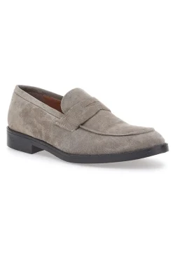 Mocassini Tortora in Pelle Suede Made in Italy PITTARELLO 0730