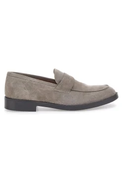 Mocassini Tortora in Pelle Suede Made in Italy PITTARELLO 0730