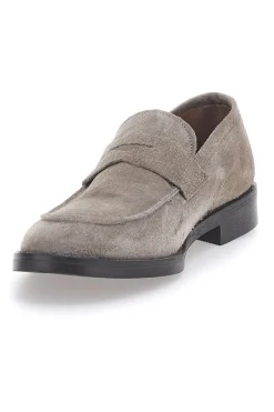 Mocassini Tortora in Pelle Suede Made in Italy PITTARELLO 0730
