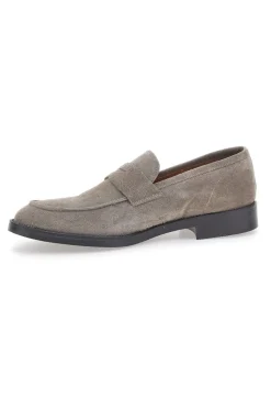 Mocassini Tortora in Pelle Suede Made in Italy PITTARELLO 0730