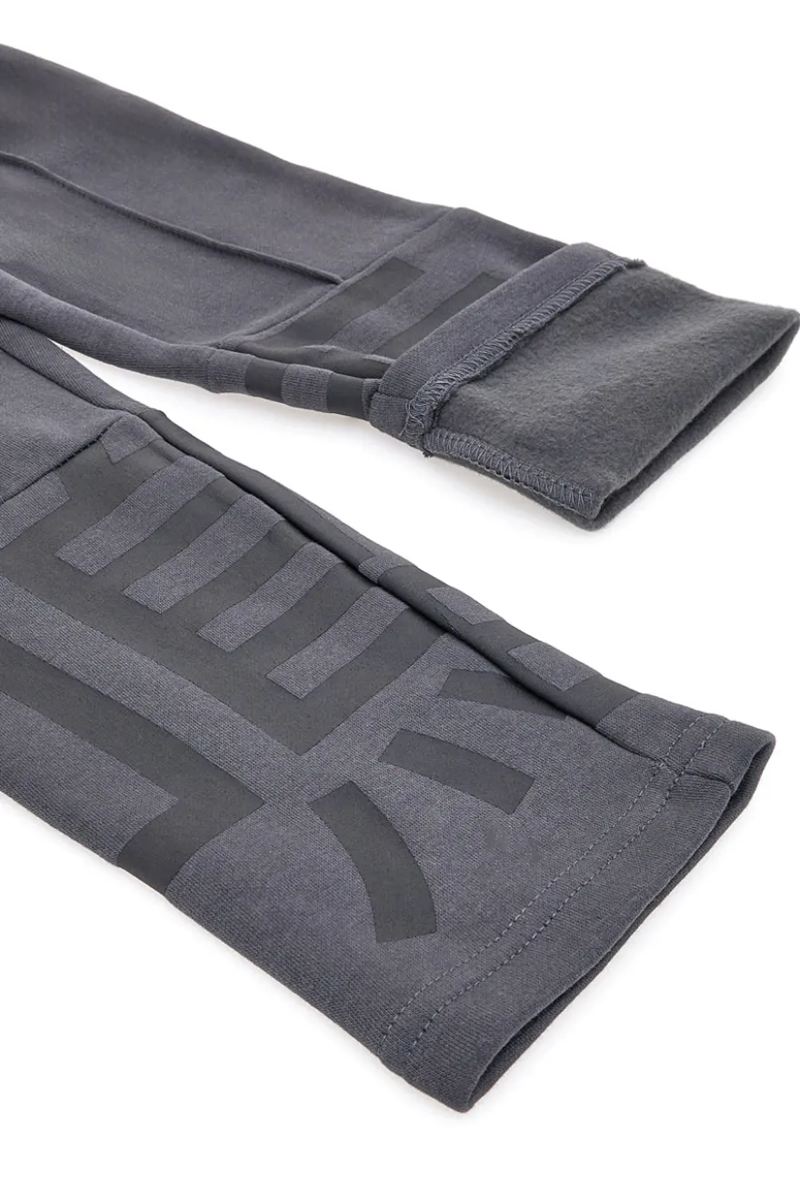 Pantaloni grigi felpati con stampa grafica Pitt Kids PT-KP-8009