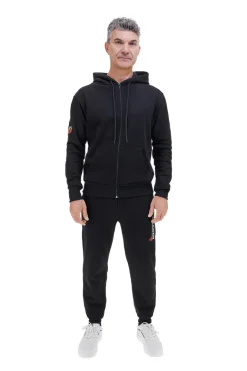 Pantaloni tuta sportivi neri con logo Abarth AH001PA