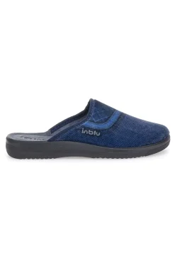Pantofole Blu con fantasia losanghe INBLU 11 DG