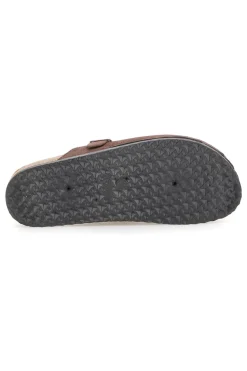 Pantofole sabot marroni con fibbia Altemberg 1310