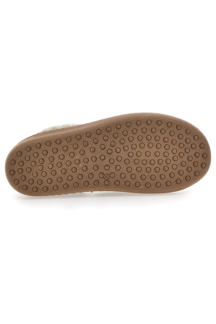 Pantofole verdi con profilo in pelo e interno caldo Gaia Mania GG463