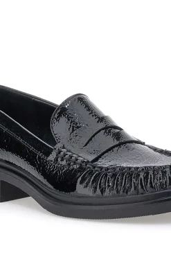 Pittarello BT24321029 Loafer aus schwarzem Lackleder mit niedrigem Absatz