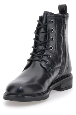 Pittarello Focus KI5242 schwarze Schnürstiefeletten mit seitlichem Reißverschluss