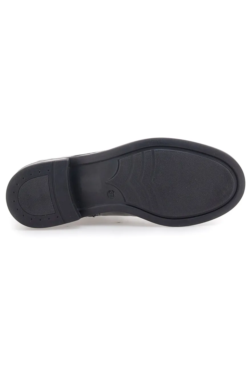 Pittarello Focus KI5242 schwarze Schnürstiefeletten mit seitlichem Reißverschluss