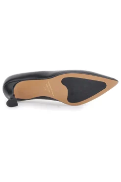 Pittarello Plus 555 Schwarze Pumps aus Leder mit mittlerem Absatz, hergestellt in Italien