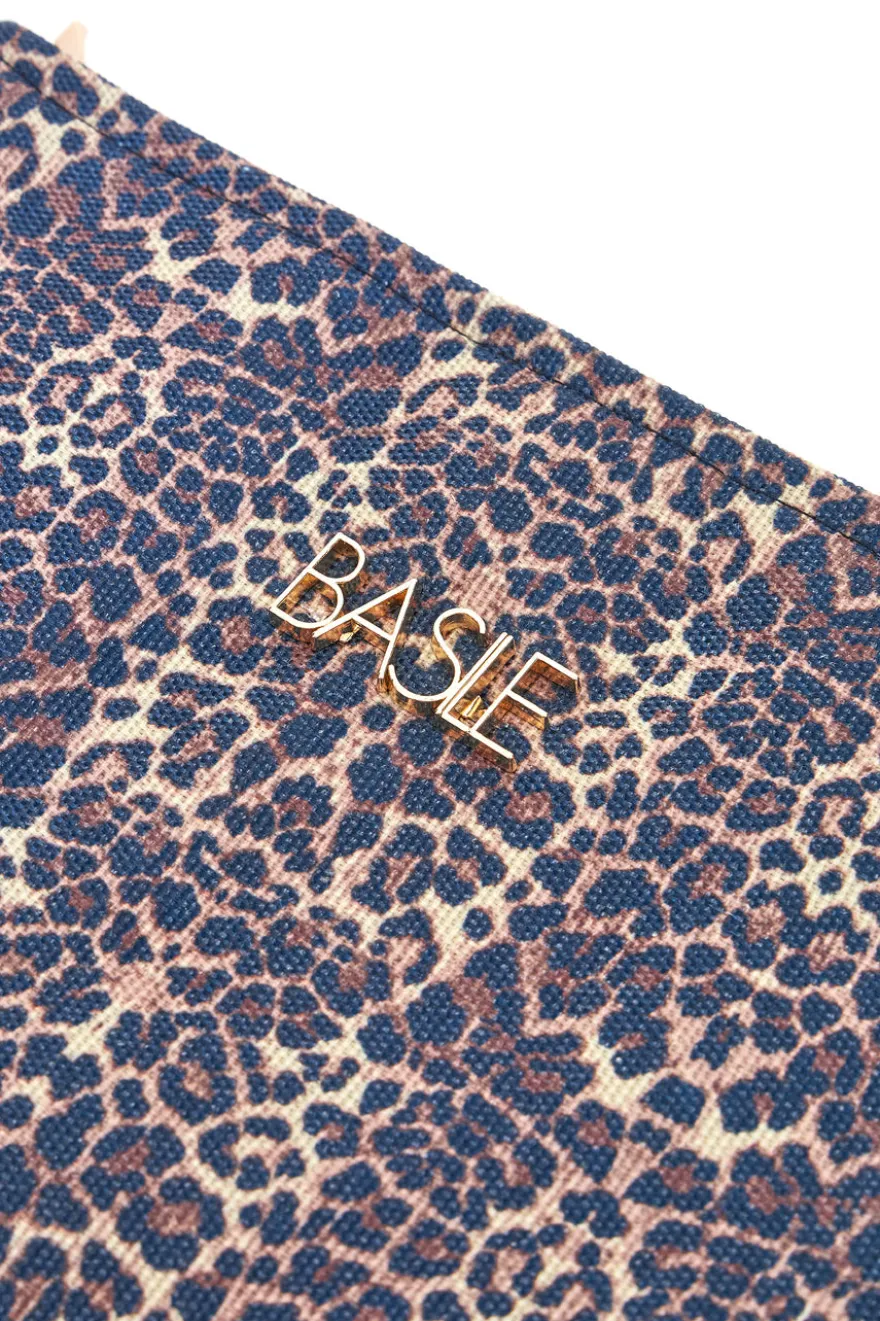 Pochette leopardata blu con stampa animalier Basile CLASSBA23633