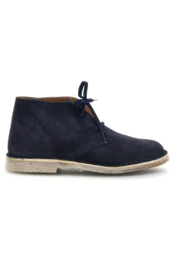 Polacchini blu in pelle stringati Ptr 2902