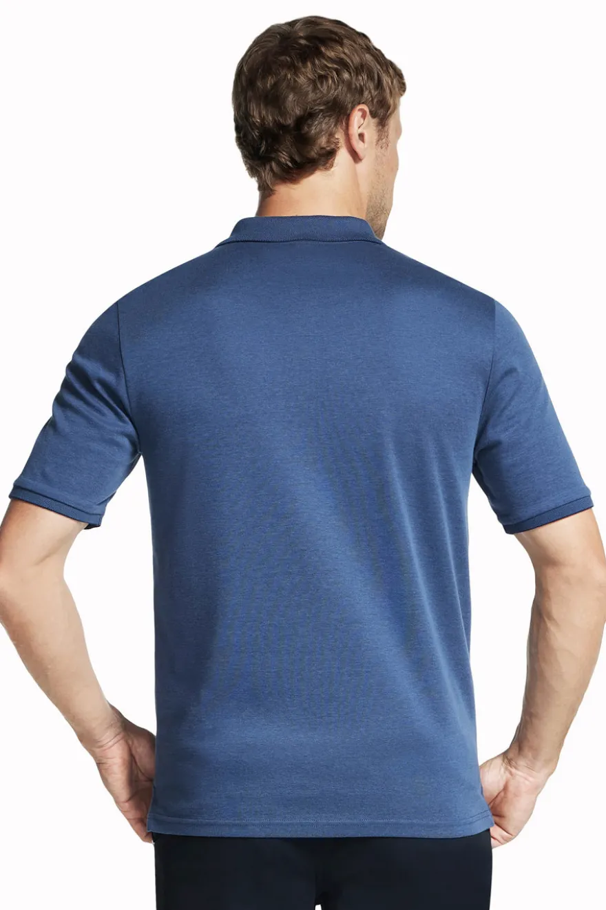 Polo blu traspirante Skechers Off Duty Polo
