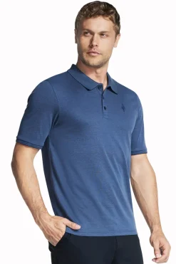 Polo blu traspirante Skechers Off Duty Polo
