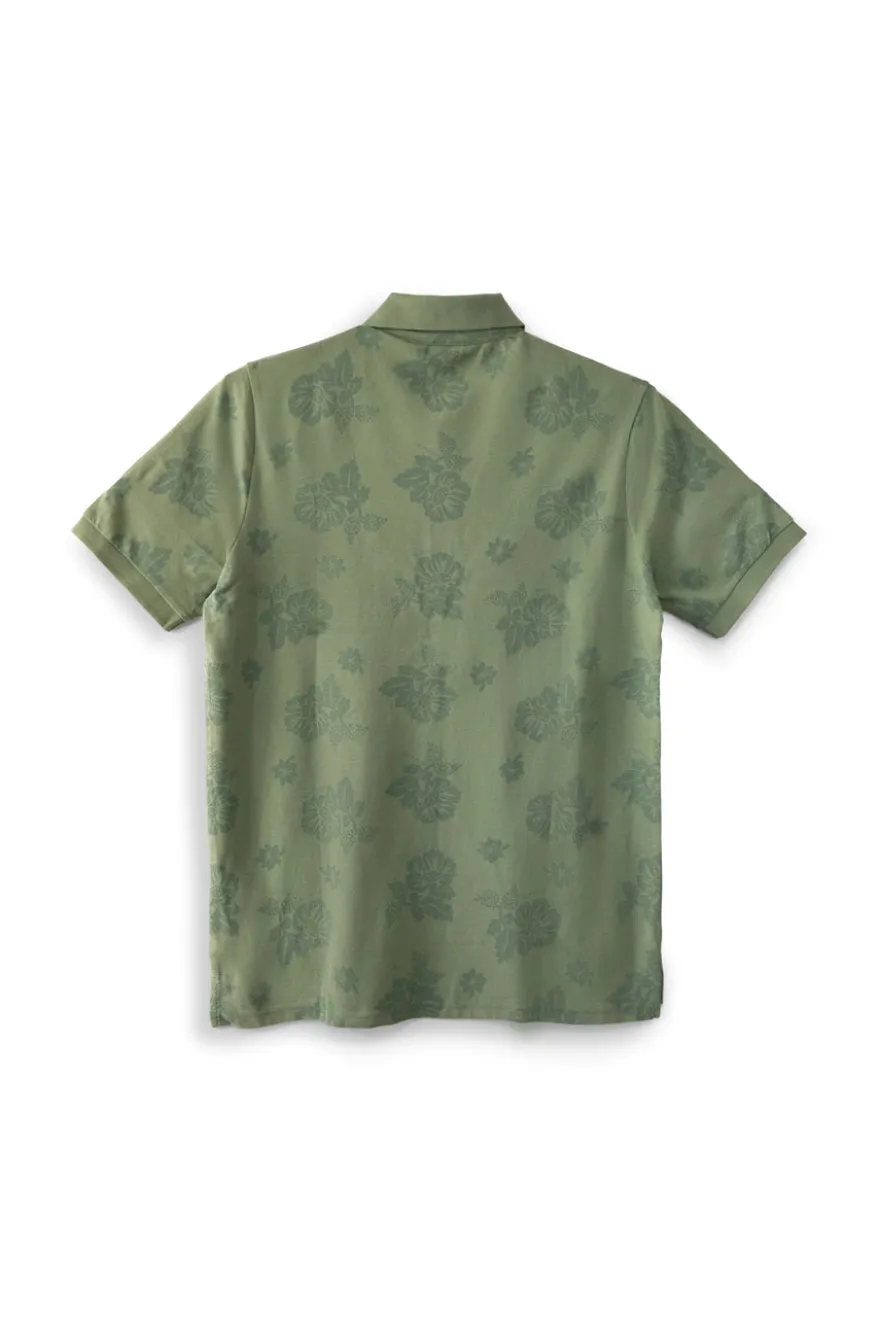 Polo verde floreale 100% cotone U.s.grand polo US61514