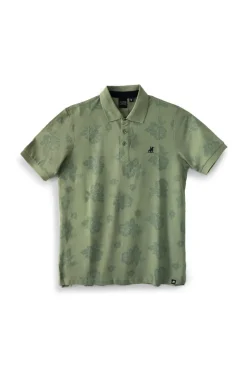 Polo verde floreale 100% cotone U.s.grand polo US61514