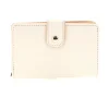 Portafoglio Compatto Bianco Panna con Logo Dorato Enrico coveri EC26S-502-008