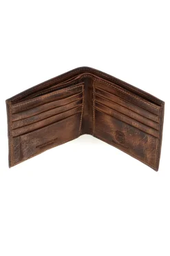 Portafoglio marrone effetto vintage Route 66 1914/KANS