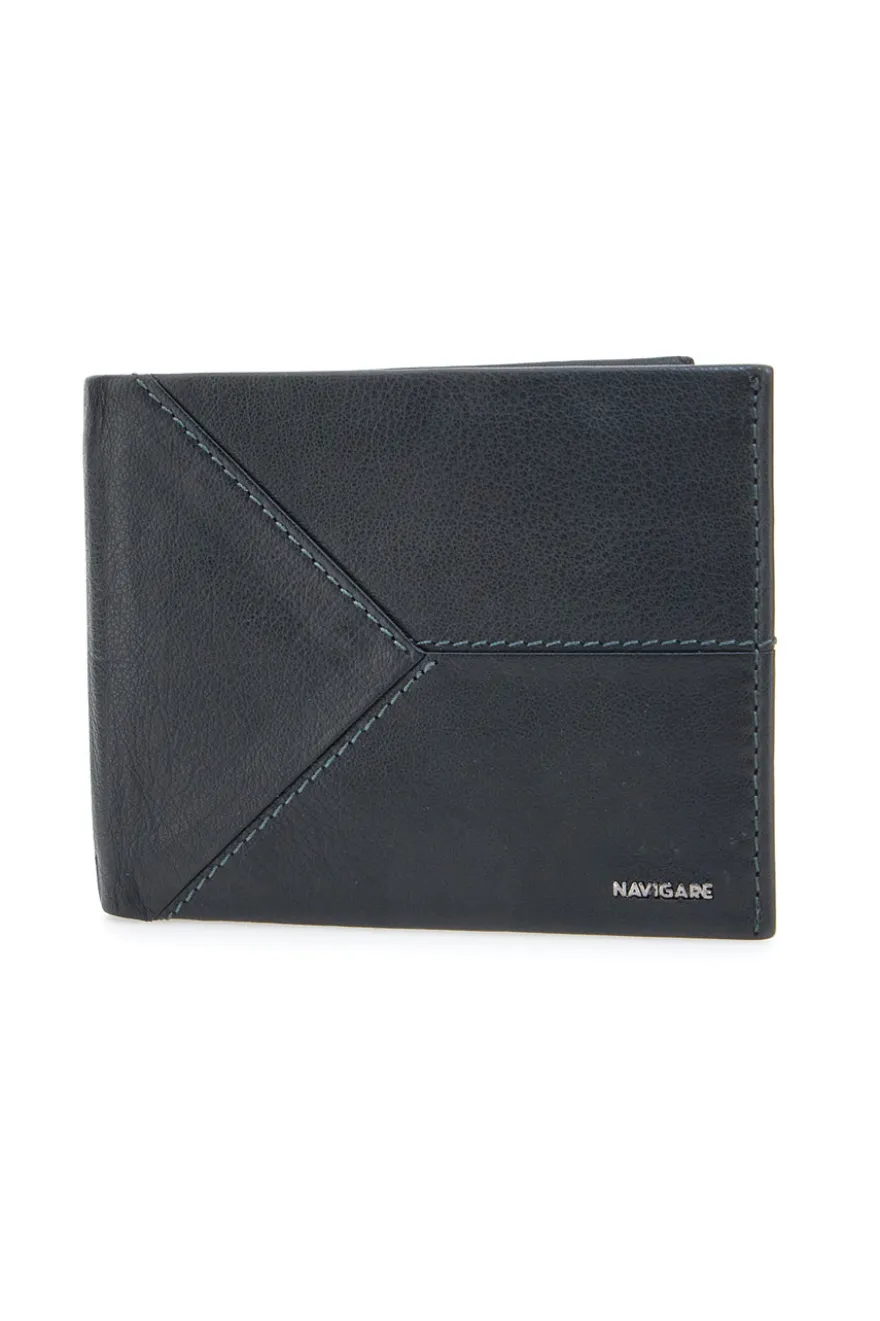 Portafoglio Slim Nero In vera pelle Navigare PF-841