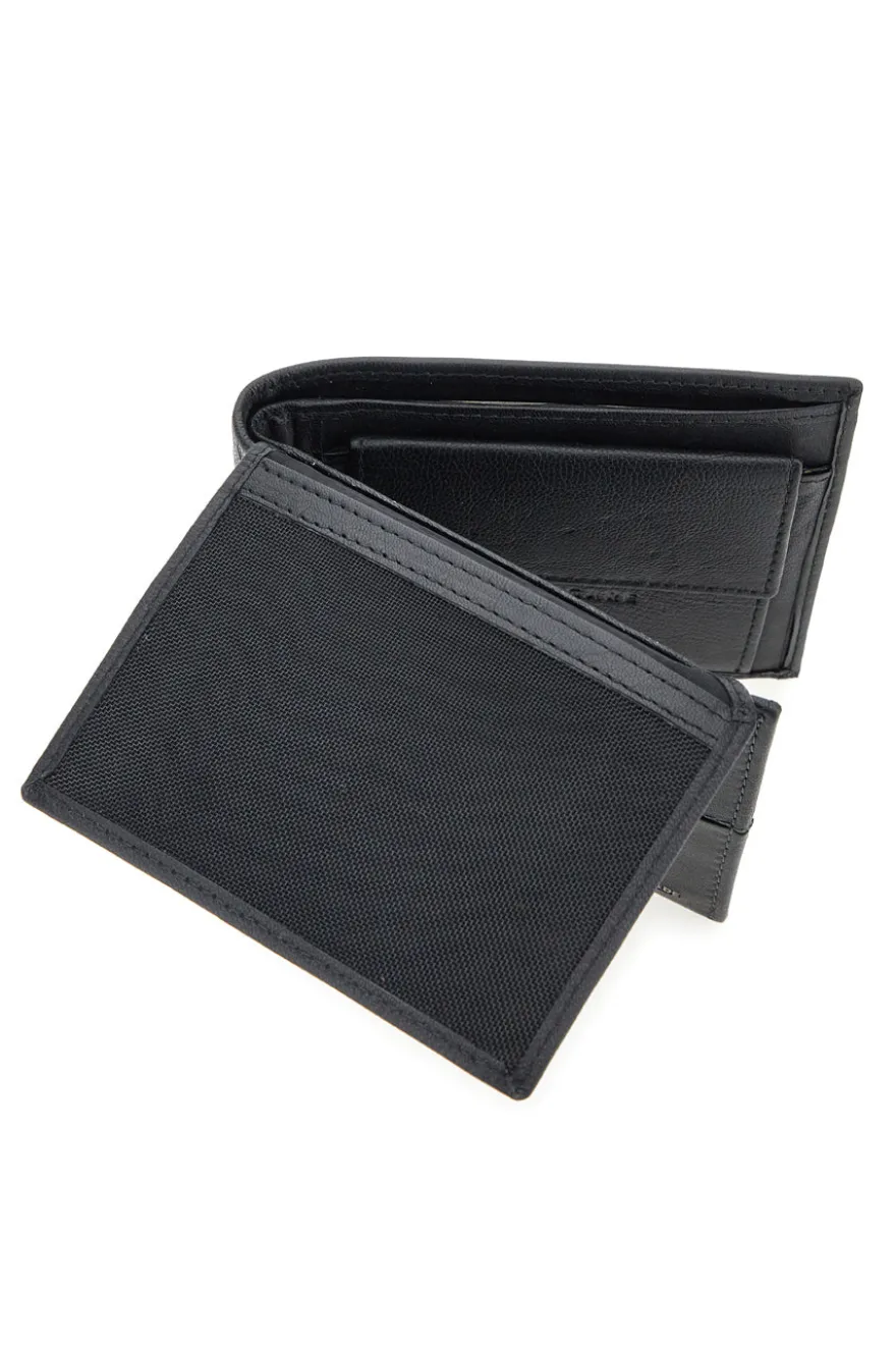 Portafoglio Slim Nero In vera pelle Navigare PF-841