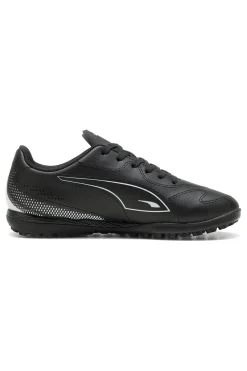 Puma Vitoria II TT Jr Schwarze Synthetik-Fußballschuhe