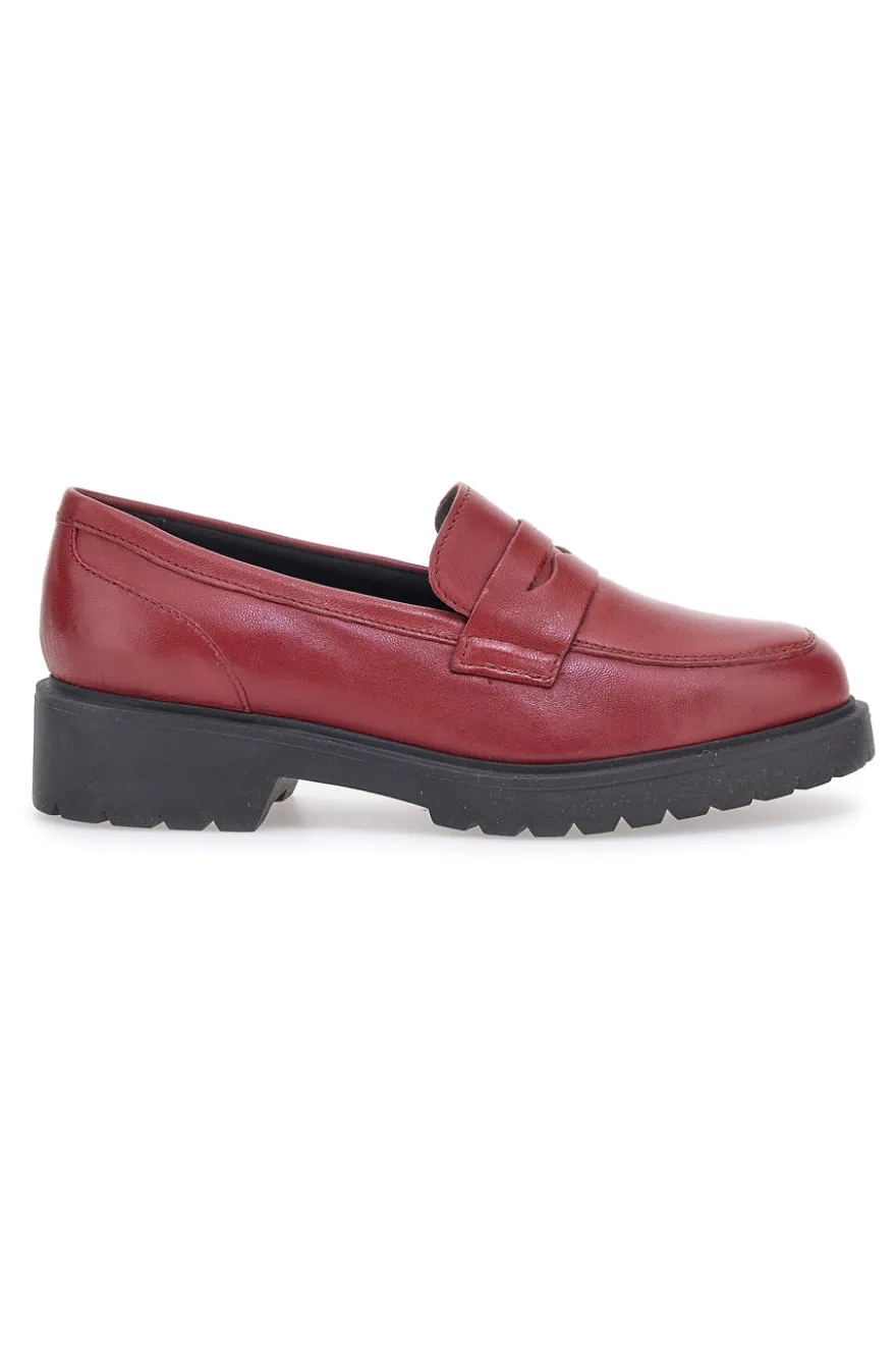 Rote Mokassins aus echtem Leder Pittarello Glam 842120