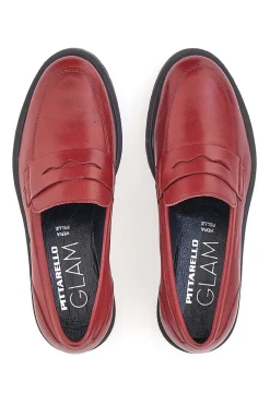 Rote Mokassins aus echtem Leder Pittarello Glam 842120