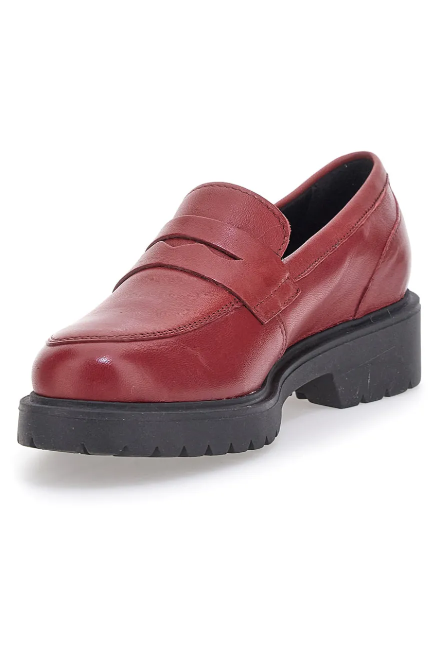 Rote Mokassins aus echtem Leder Pittarello Glam 842120