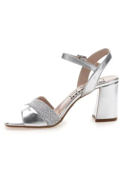 Sandali Argento con Tacco Comodo e Punta Squadrata PITTARELO GLAM 5548
