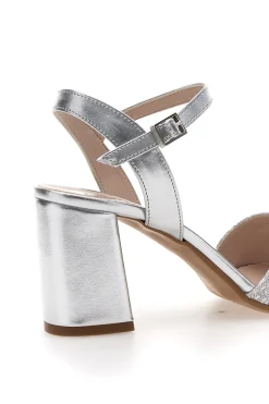 Sandali Argento con Tacco Comodo e Punta Squadrata PITTARELO GLAM 5548